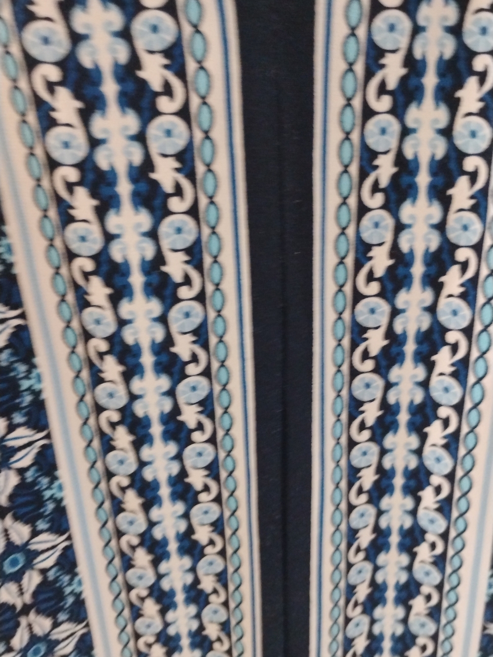 Max Studio Navy Blue & White Printed Shift Dress SZ L - Picture 3 of 3